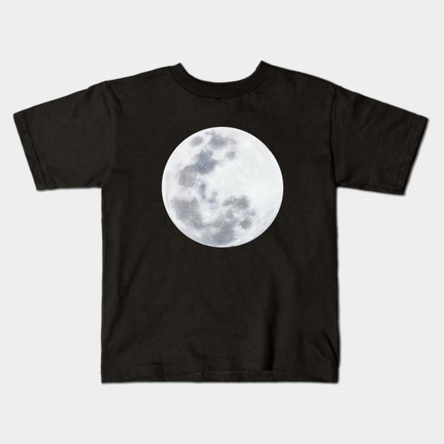 Full moon Kids T-Shirt by jjsealion